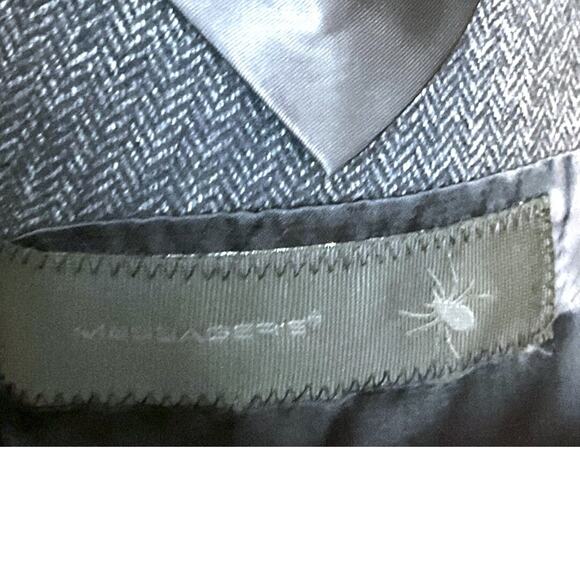 MESSAGERIE Italy Men Blazer US 38 EU 50Grey Herringbone Lana Wool-Read - Picture 12 of 16